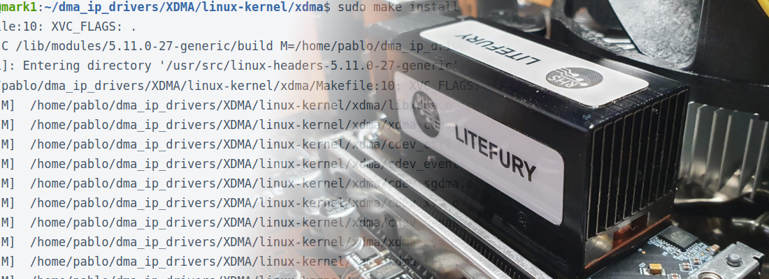 FFT algorithm using an FPGA and XDMA.